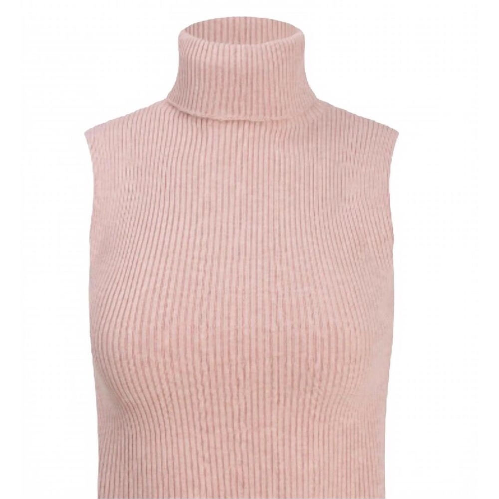 Astrid Clothing Harper Top: Pink Sleeveless Turtleneck Sweater